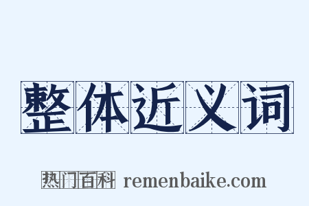 整体近义词是什么意思的图片